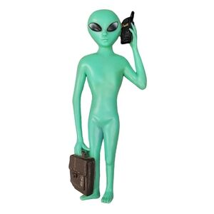 Alien Magnet with Phone and Suitcase Out of This World Extraterrestrial Green